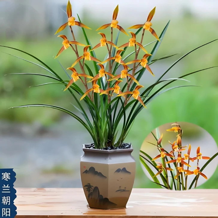 朝阳 寒兰铭品 高端兰花 开花非常香 好养绿植花卉