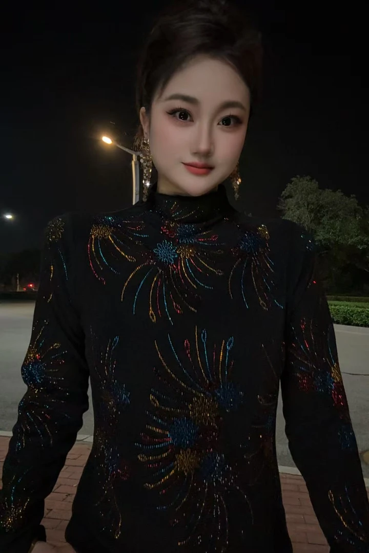 【爆款46#新花】秋冬新款舒适显瘦网红时尚百搭洋气打底衫长袖