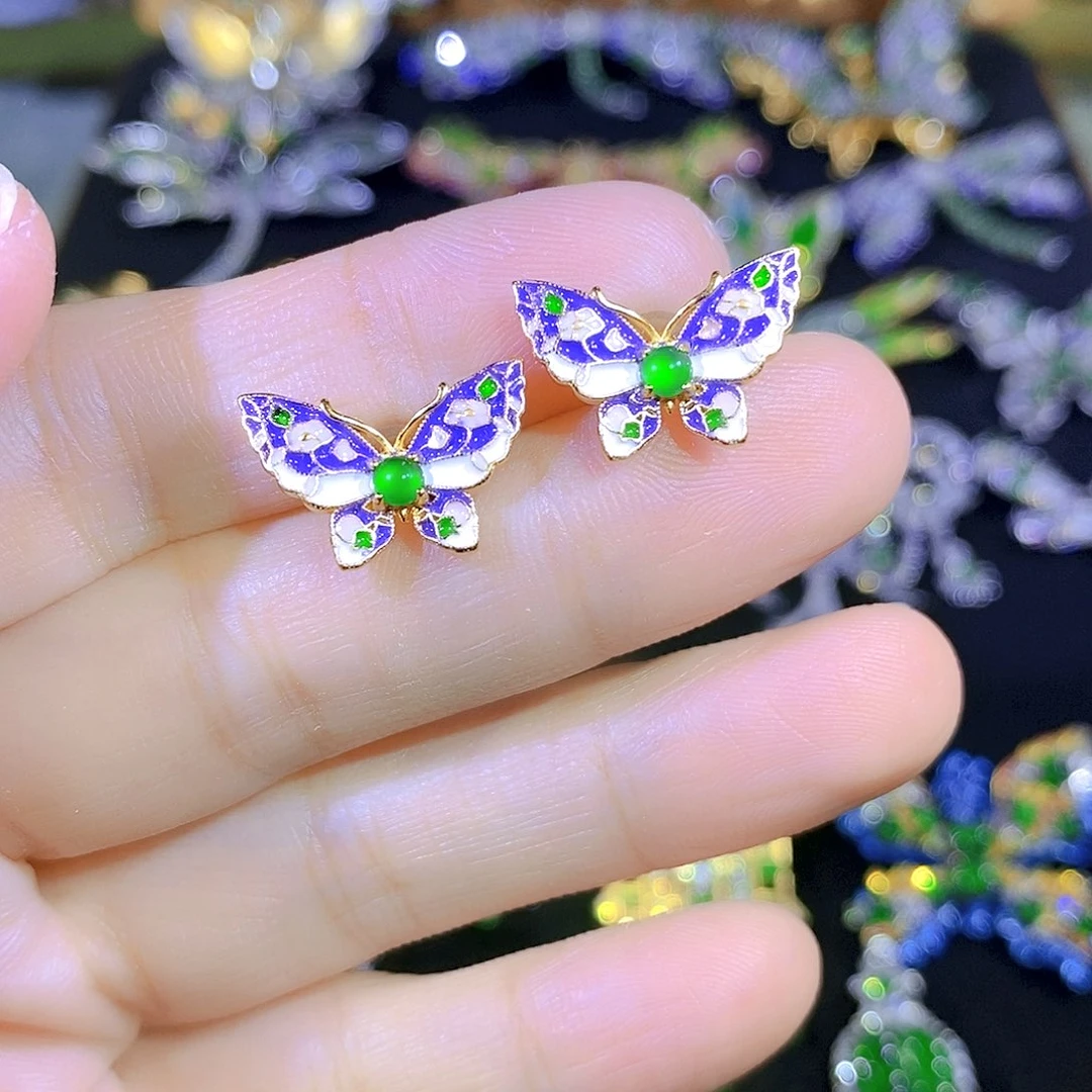 吊坠(不含链)银S925镶嵌翡翠