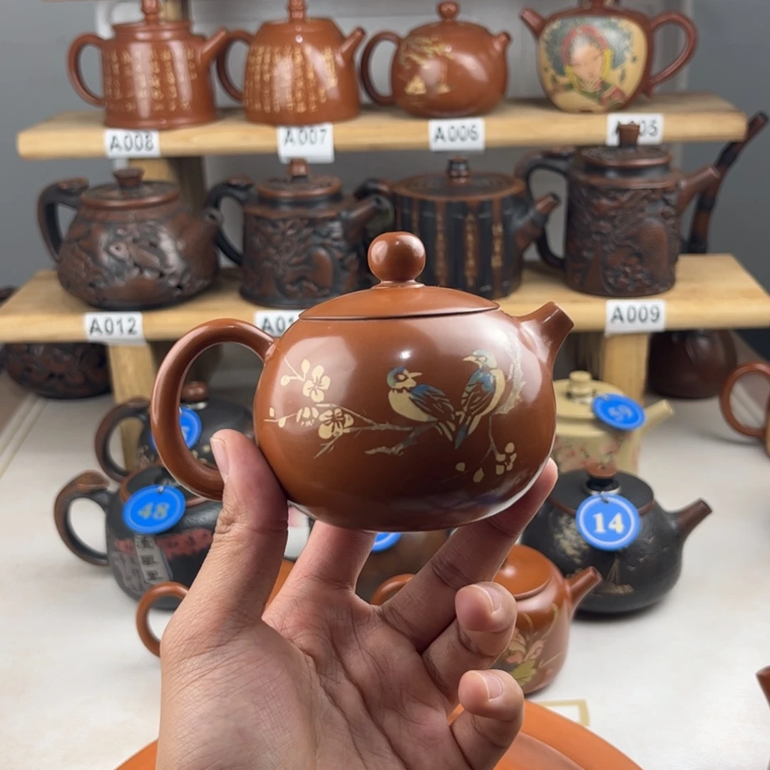 壶160cc 建水紫陶全手工制作，老匠人精工精制