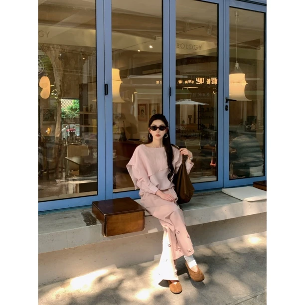 【赵小小&活页小衫】7765 秋季新款设计感小个子衬衫女不对称上衣女