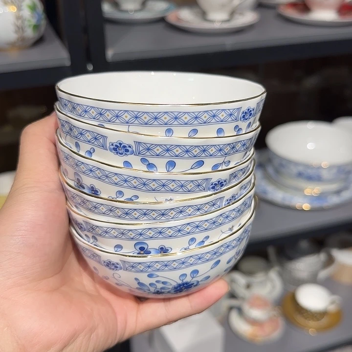 瓷片米饭碗六个六个