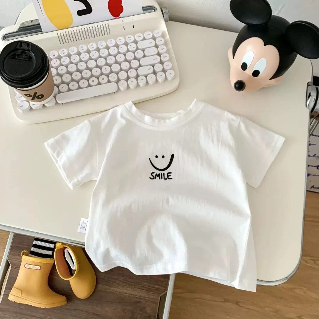 儿童纯棉刺绣短袖T