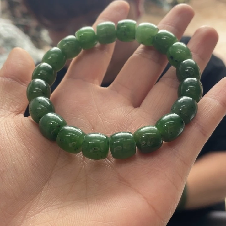 手串未镶嵌和田玉碧玉直切手串