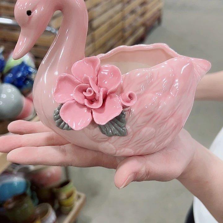 有孔.凑满10元发货多肉陶瓷花盆！