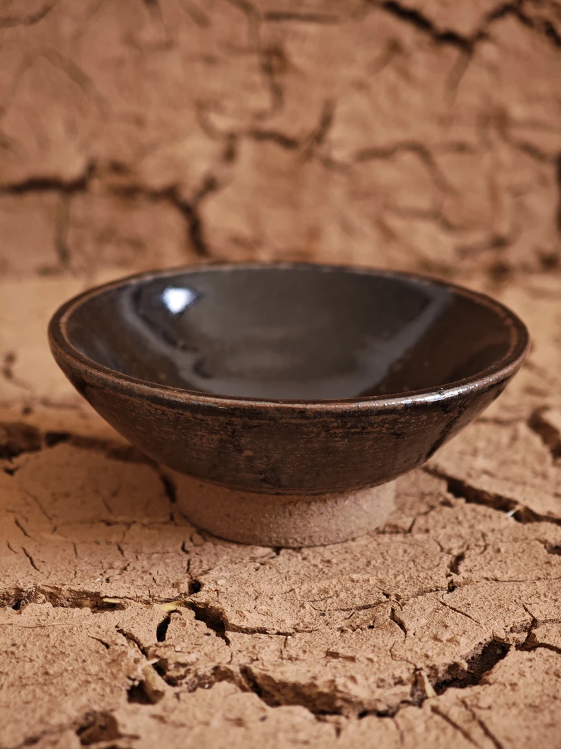 关中李疯子工作室纯手作原矿粗陶宋后期金元黑釉茶器茶杯陶瓷