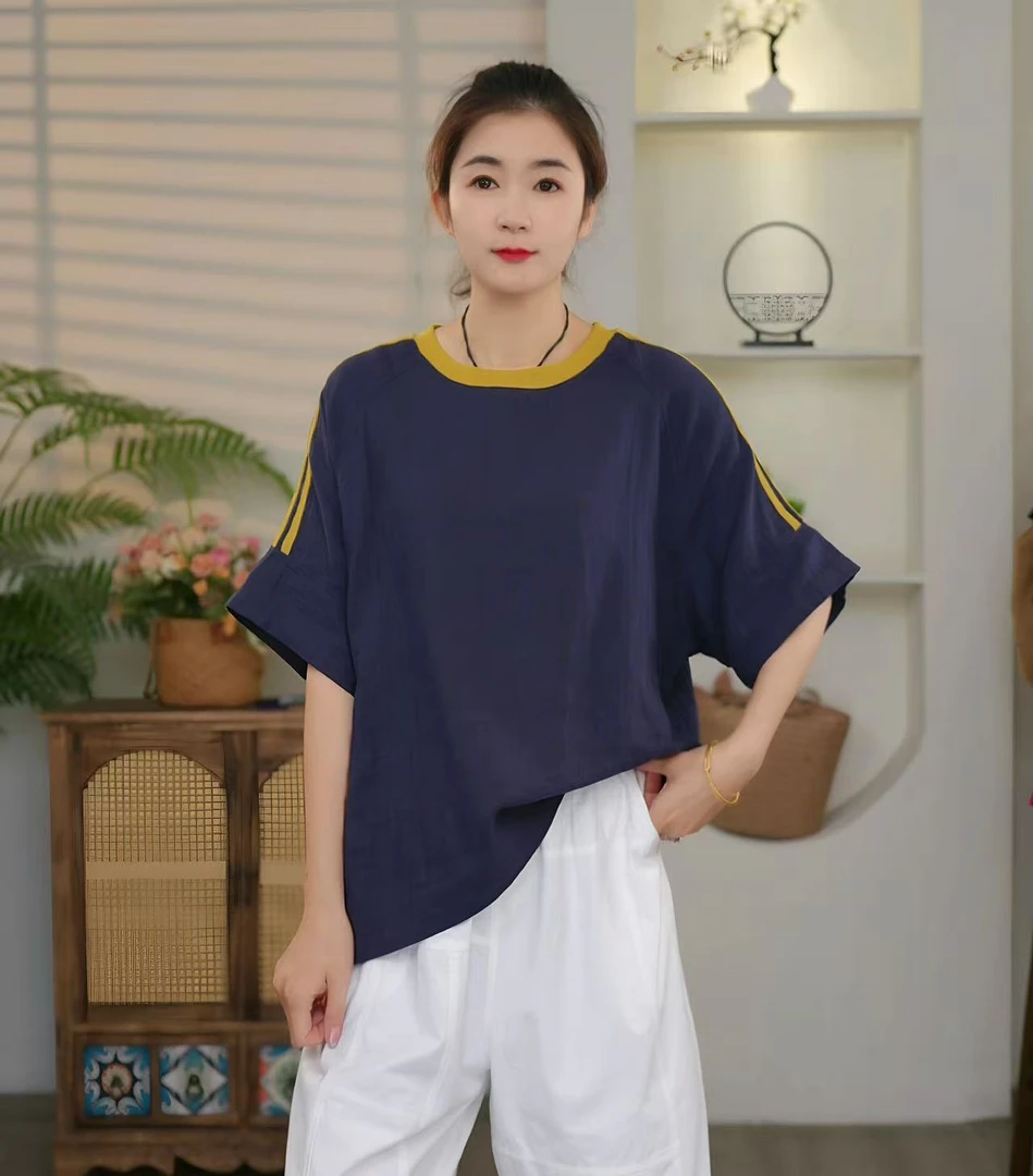 2025夏季新款韩版宽松休闲百搭纯色圆领短袖T恤