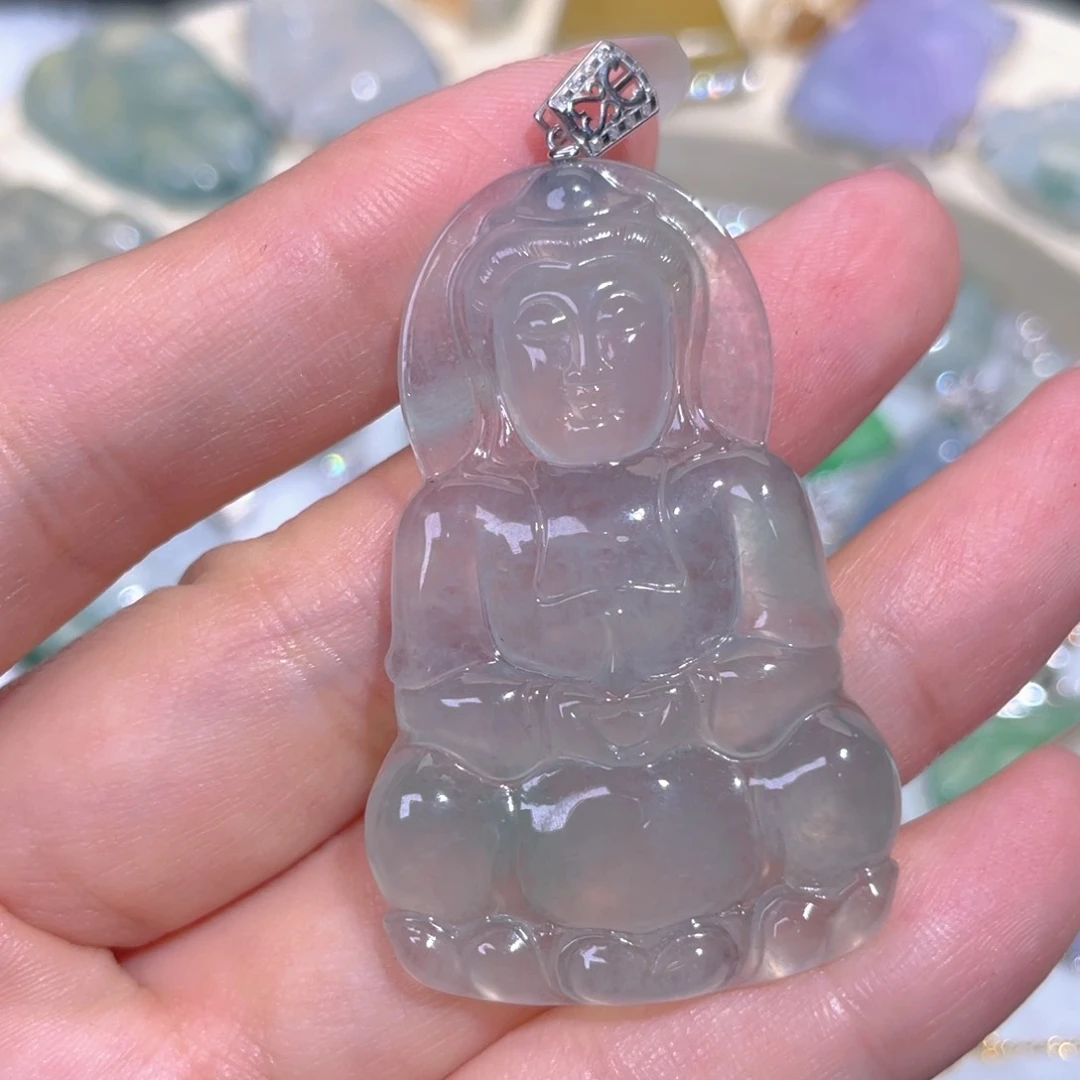 颈饰18K金镶嵌翡翠翡翠