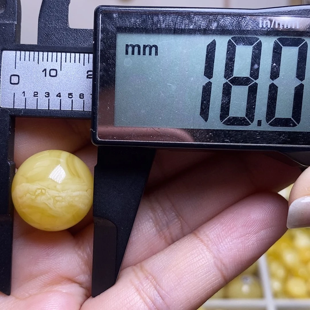 裸石琥珀未镶嵌5*蜜蜡圆珠