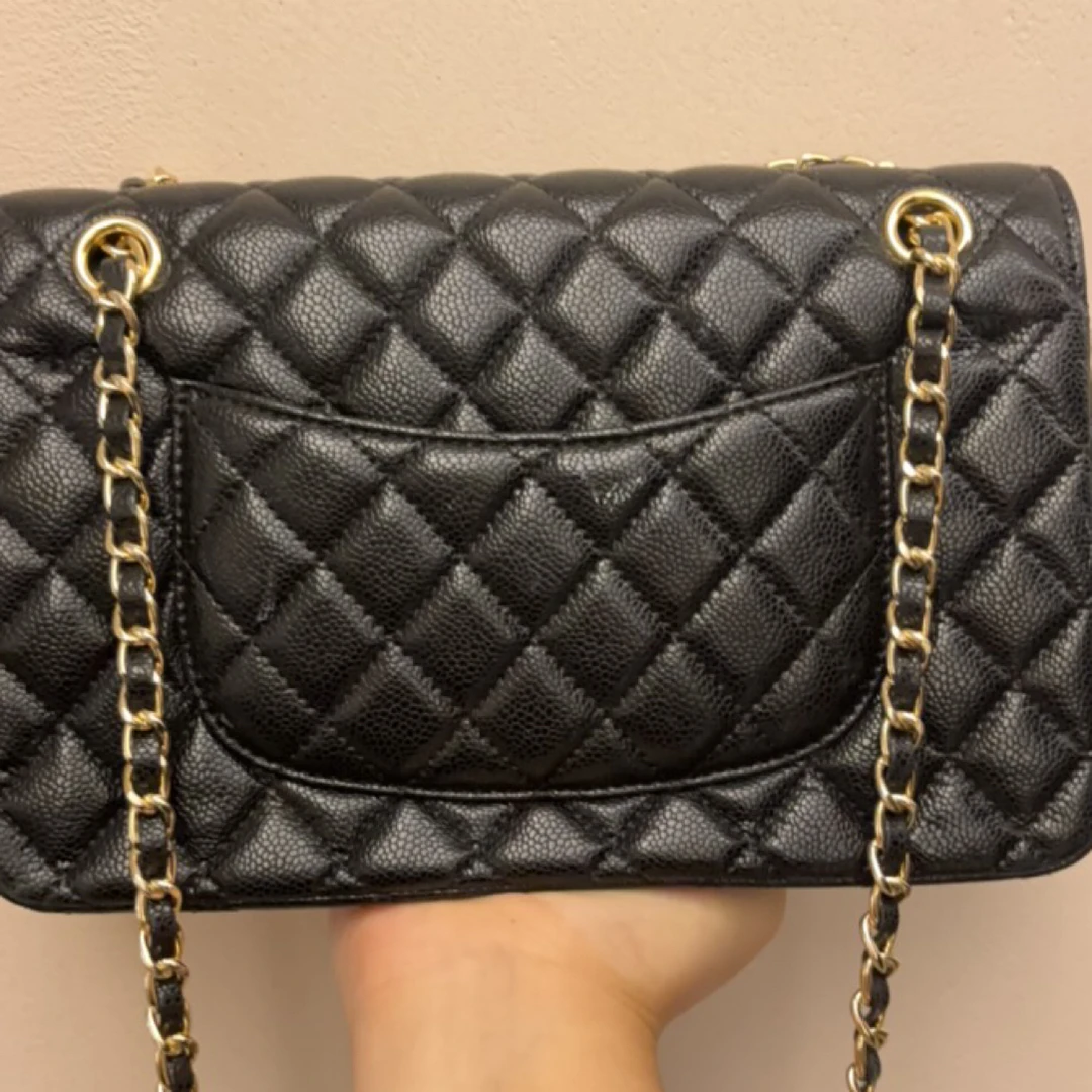 时尚百搭潮流可手提可斜挎黑金中号cf单肩包