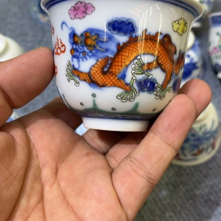 纯手绘精品盖碗杯