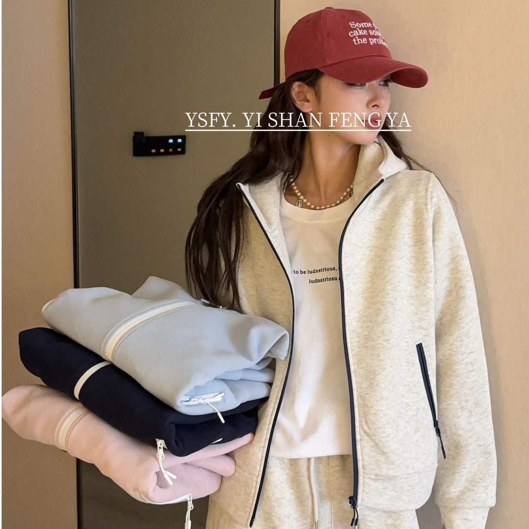 【2025小朵上新三件套】春季超新款欧若风卫衣卫裤套装春秋运动7385