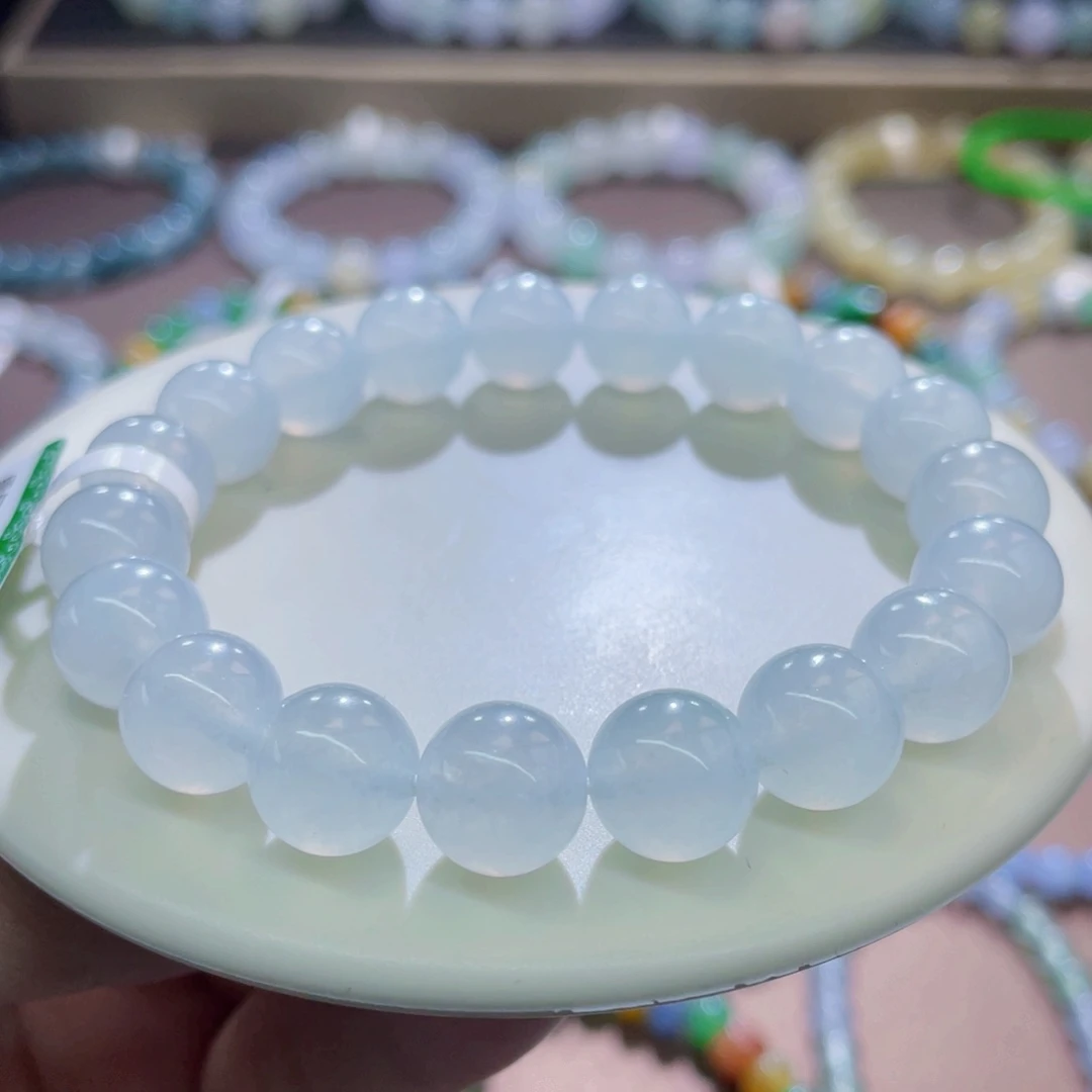 未镶嵌手链翡翠冰胶白月光