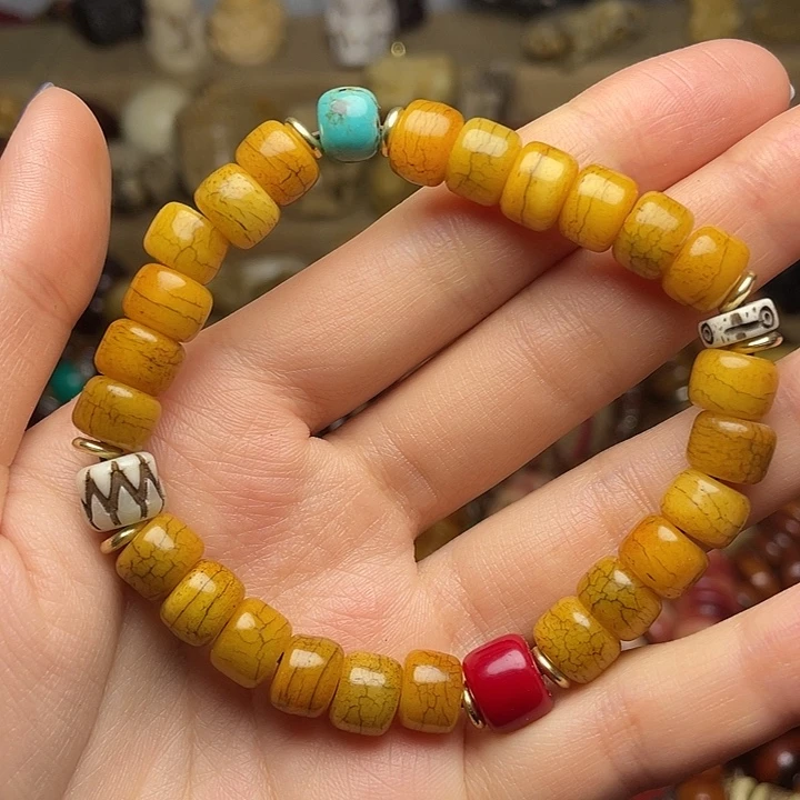 牛骨手串/手链1.0风化开片手串