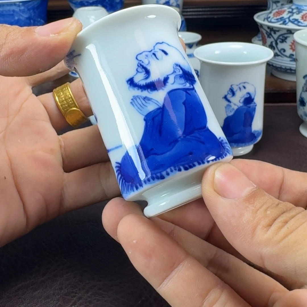 瓷片川**寨当代景德镇陶瓷手绘茶具