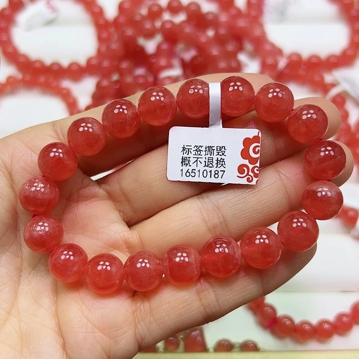 菱锰矿（红纹石）手串未镶嵌用****1