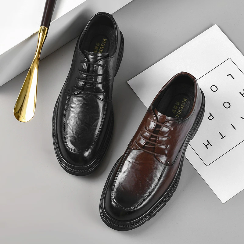 5813皮鞋男新款百搭商务正装英伦风男士休闲青年软底帅气时尚新郎