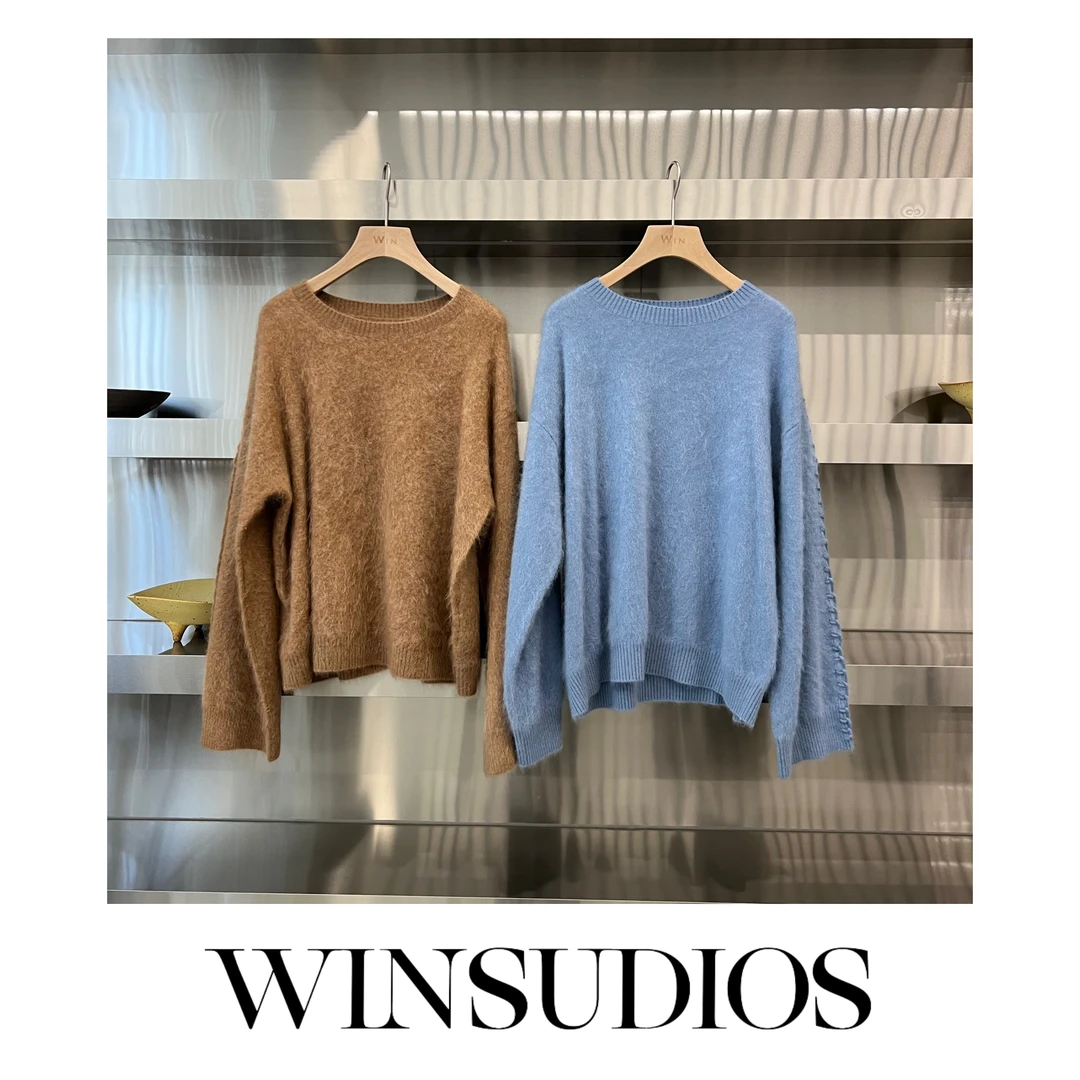 艺术钩花【WIN小众定制款】纯色编织花边毛衣