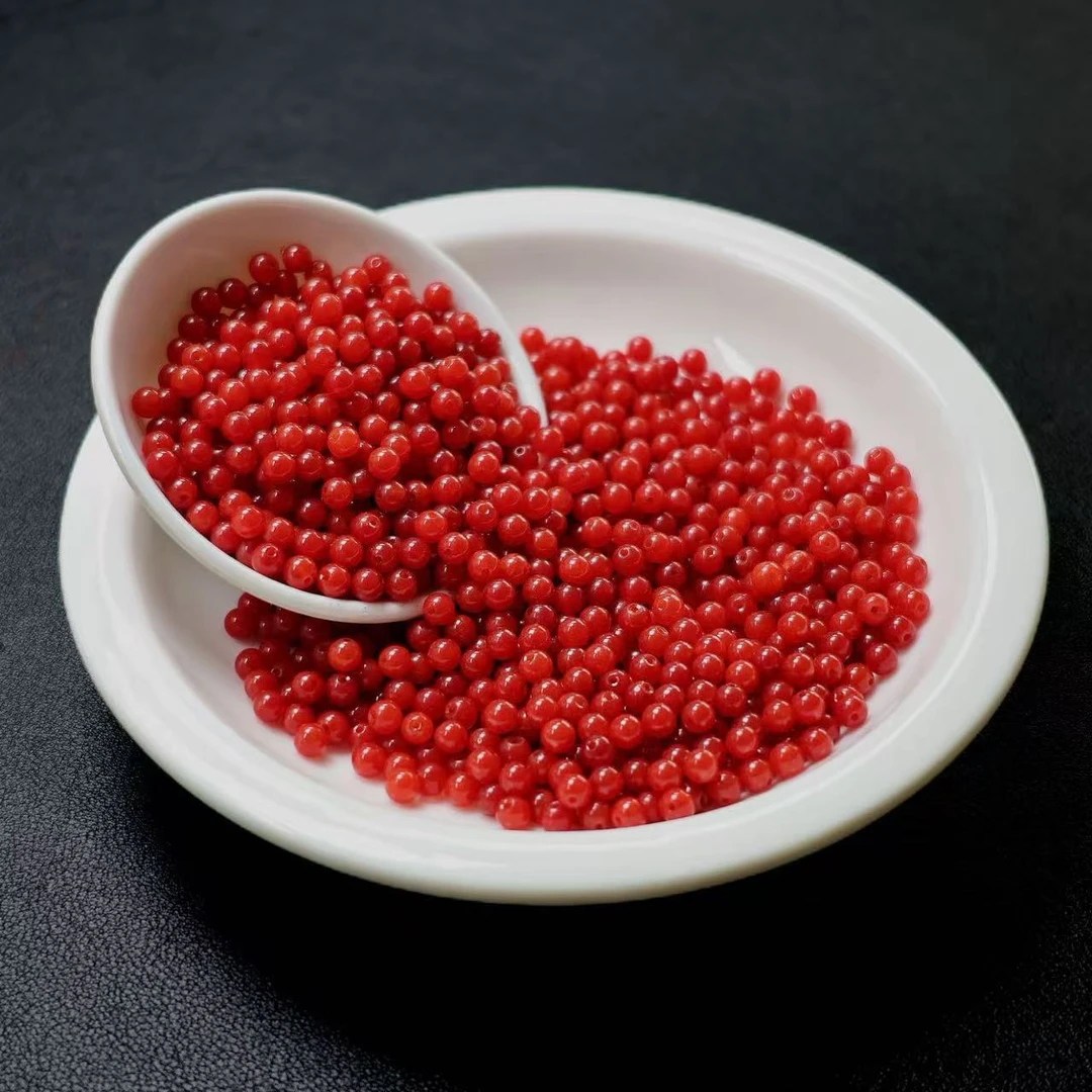 【散珠批发】W2271云南保山肉南红4MM*50颗