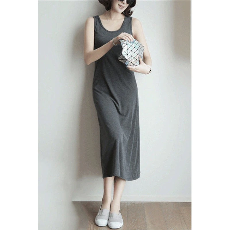 莫代尔背心裙中长款纯欲吊带连衣裙女内搭打底裙夏装新款女装