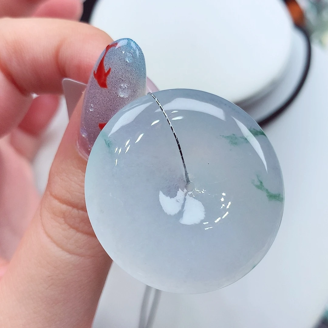 翡翠未镶嵌颈饰翡翠38，34.6/6.1