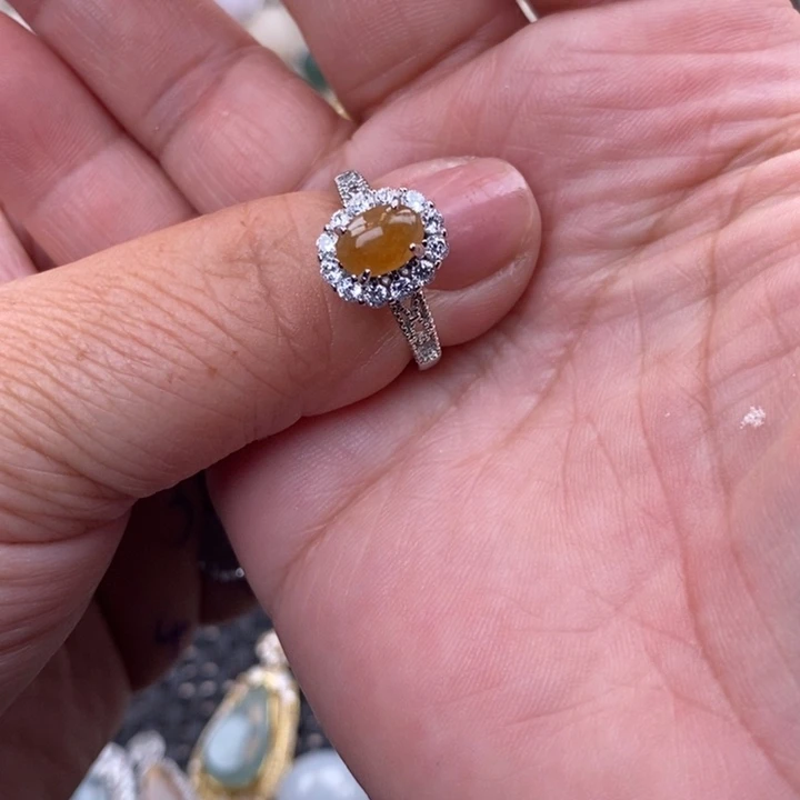 未镶嵌戒指翡翠糖*缅甸