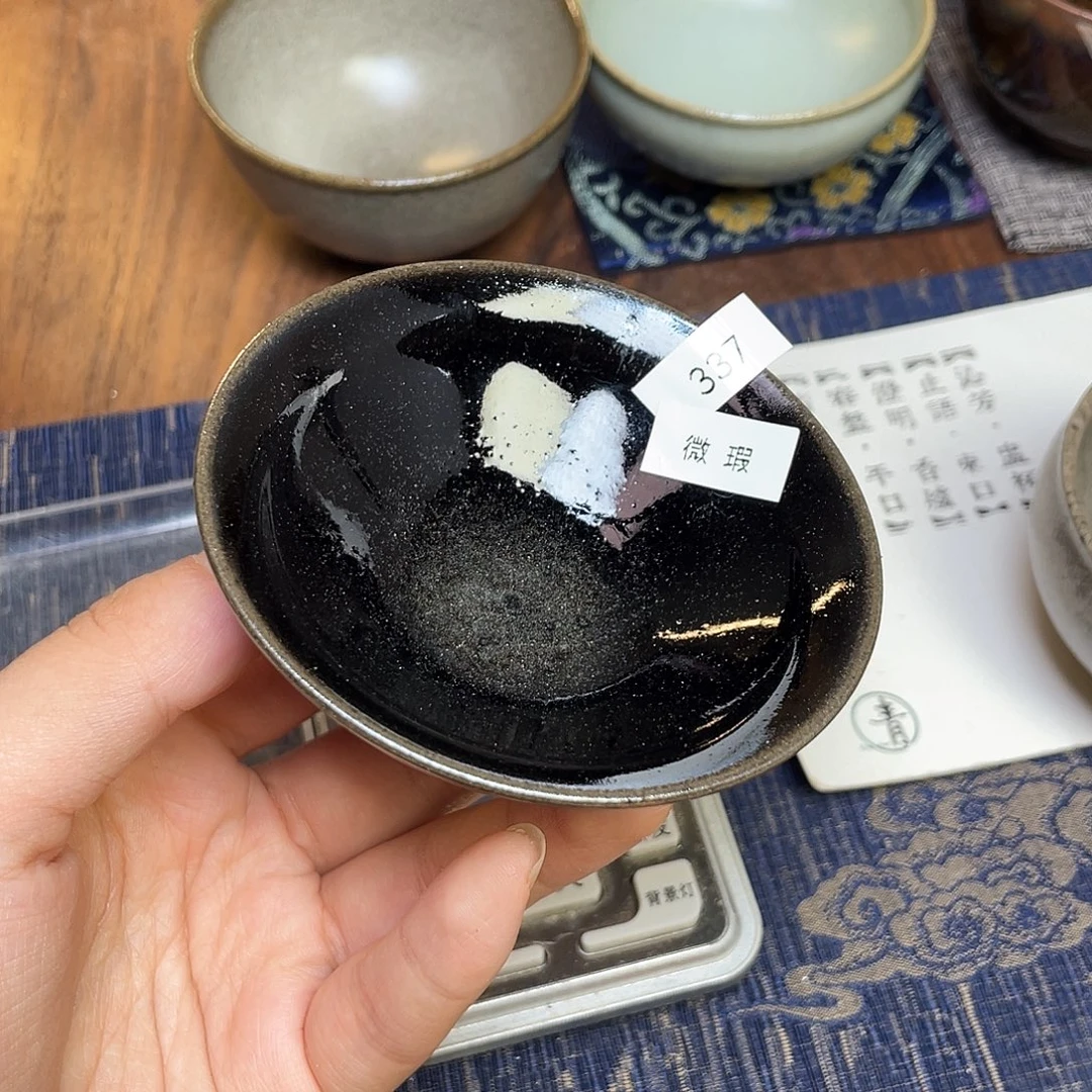 茶盏337 福临号建盏薄胎柴烧微瑕