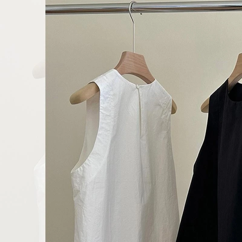 夏季马甲外穿坎肩女装韩系简约2025新款背心苎麻马夹薄款无袖上衣