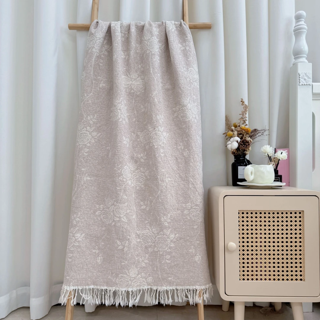 浴巾【罗马】70X150厘米 高端轻奢 纱布提花加厚加大成人浴巾