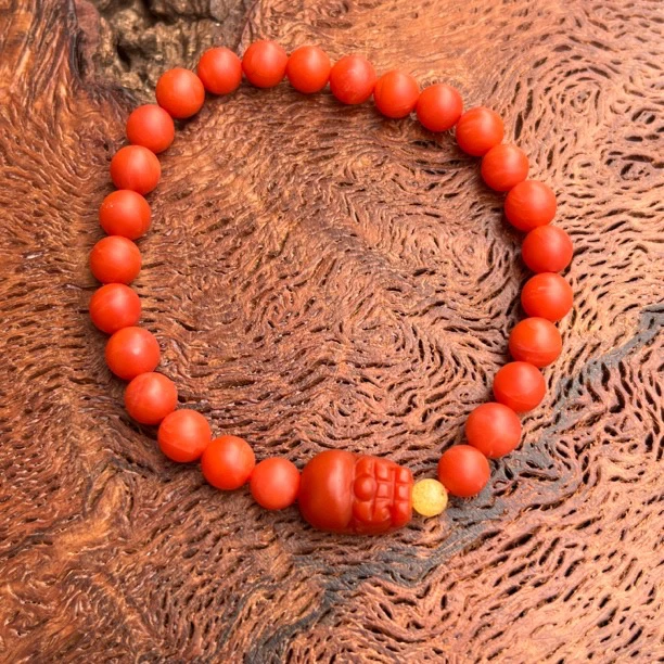 【钰玲珠宝】保山南红6m貔貅单圈手串多样性发一