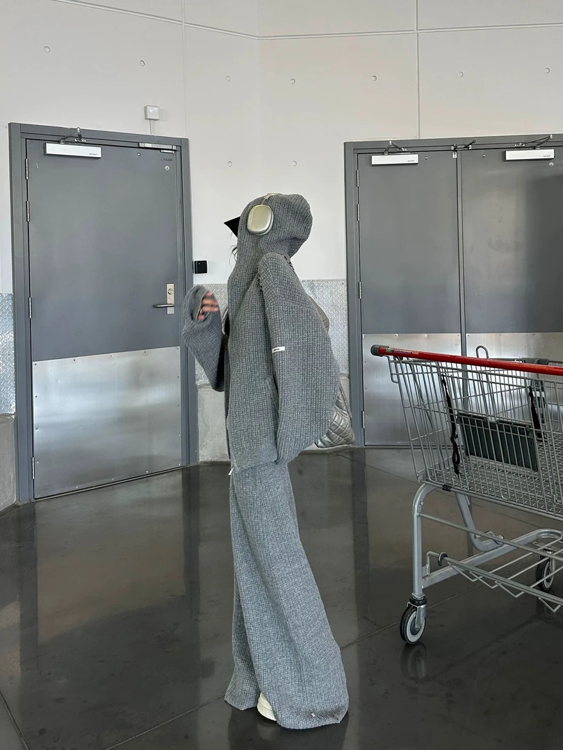 法式时尚设计感修身上衣高腰显瘦休闲裤套装