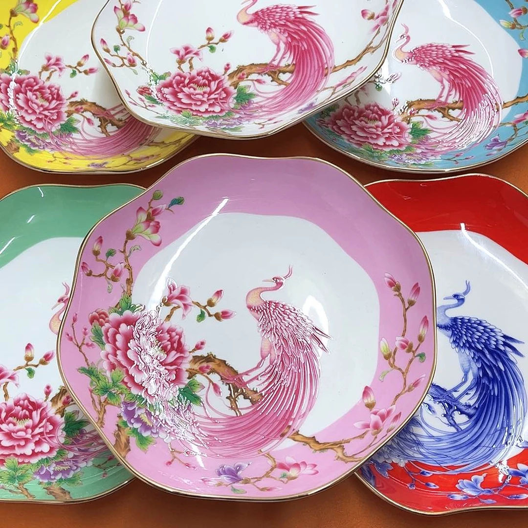 瓷8英寸花口6个！n n n n n