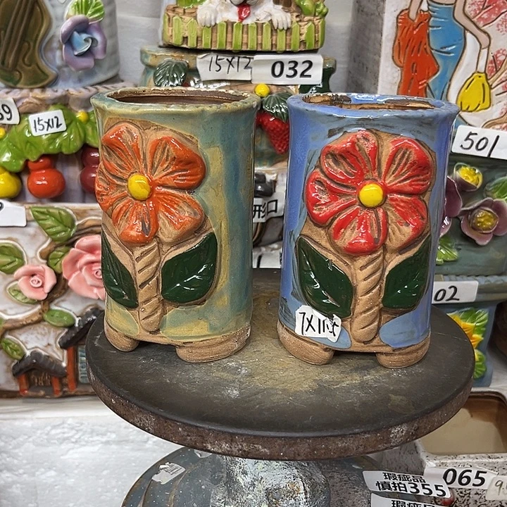 粗陶材质多肉花盆