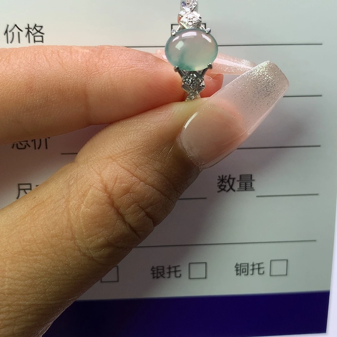 翡翠裸石翡翠戒指