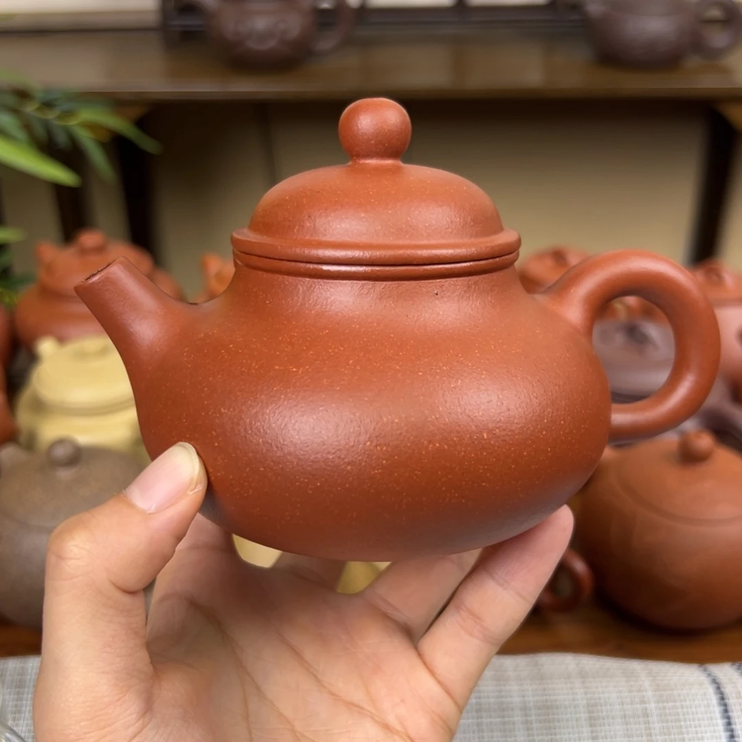 老***乐紫砂茶壶紫砂壶荣天红降坡300cc全