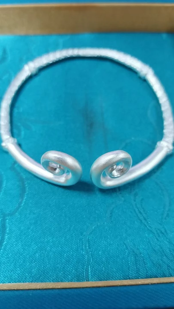 九乐 足银手镯 29克古法紧箍咒金箍棒手镯