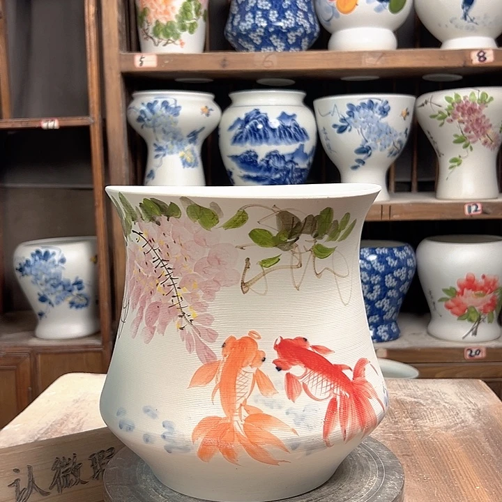 陶小蛮腰紫藤鲸鱼陶瓷