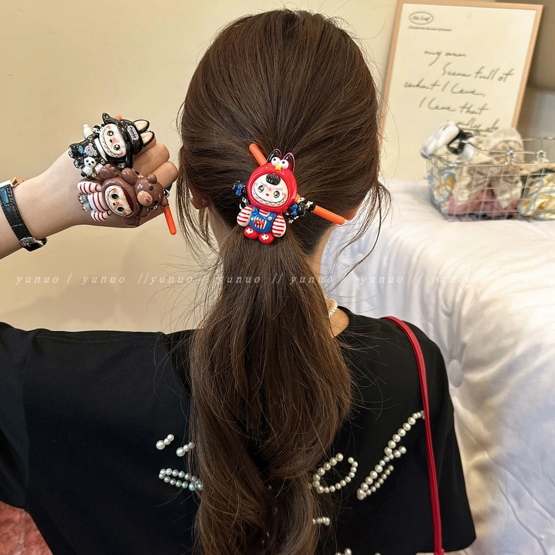 可爱少女拉布布橡皮筋女扎头发绳2025新款高弹力耐用发圈夏季头绳