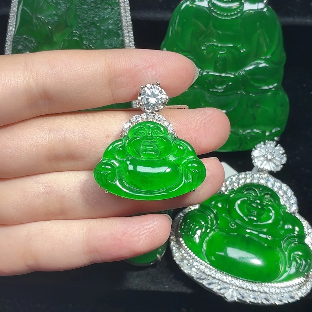 翡翠未镶嵌颈饰天然A货翡翠