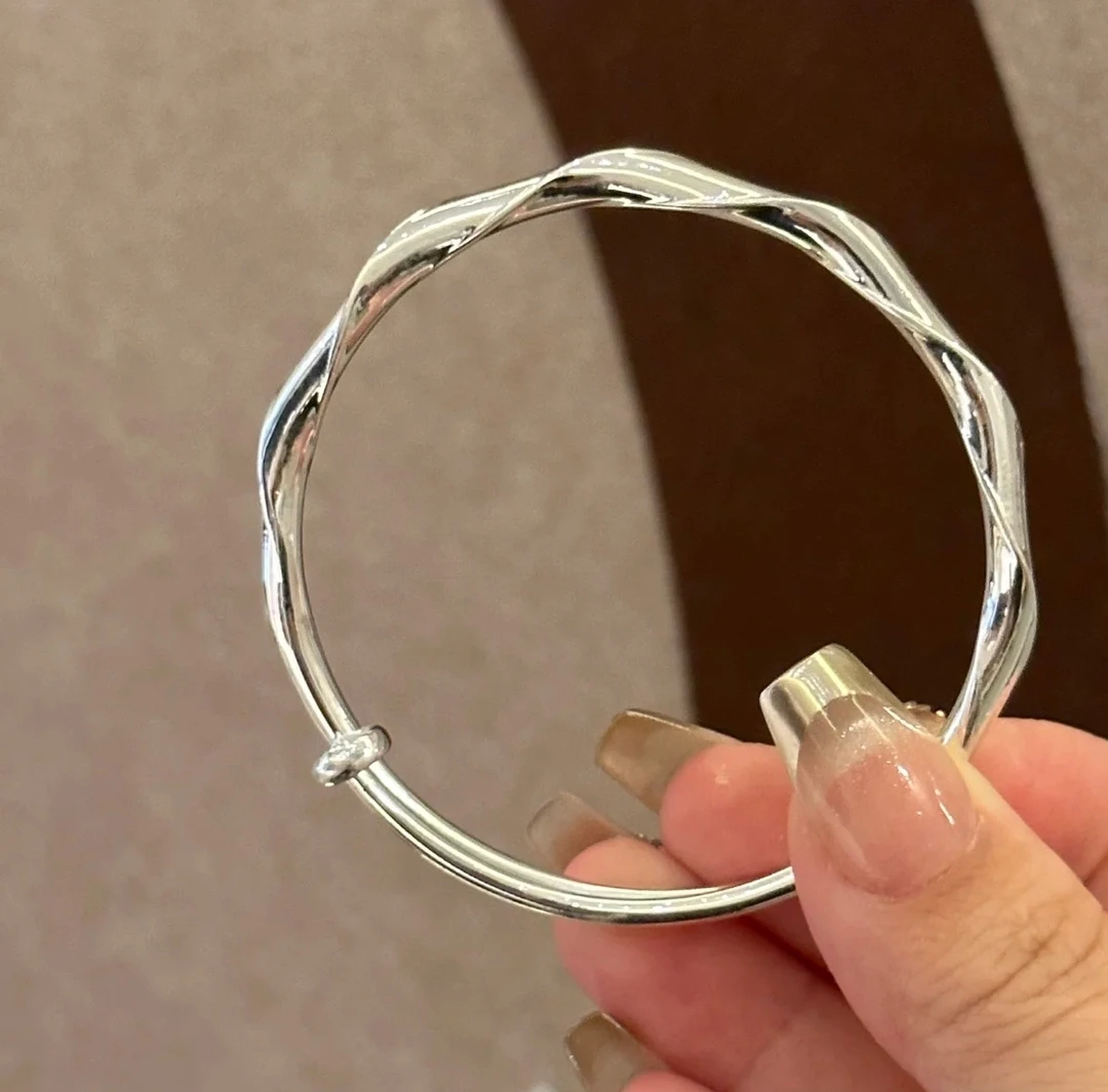 足银手镯 足银莫比乌斯手镯