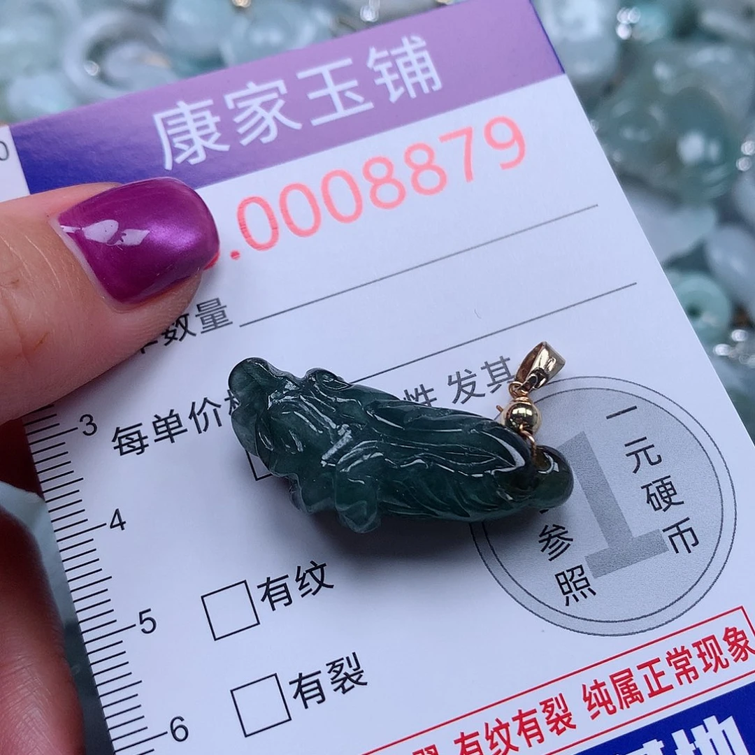 颈饰未镶嵌翡翠v