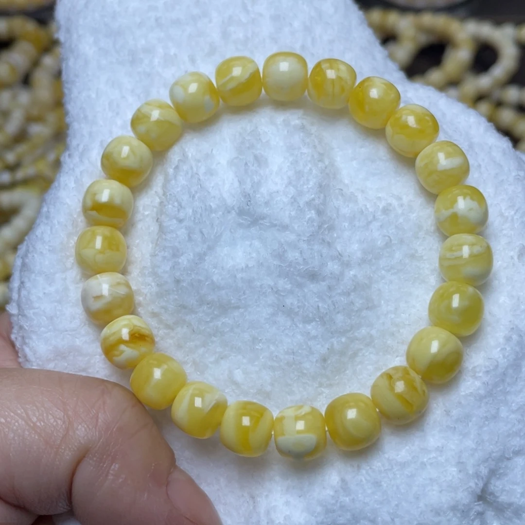 裸石蜜蜡未镶嵌9m蜜蜡手串