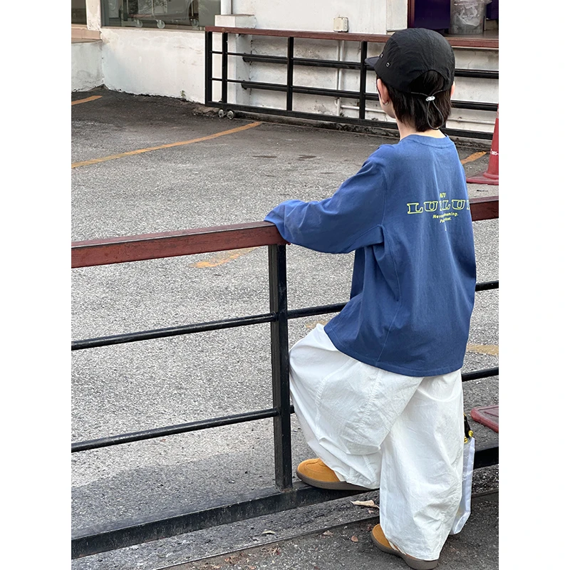 【清仓】略略童装儿童春秋款简约舒适感长袖T恤251TX3216
