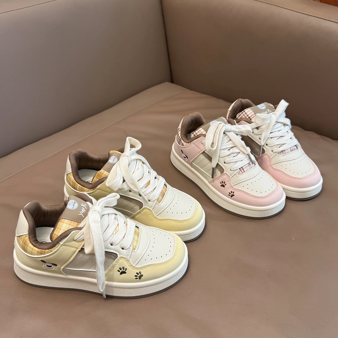 35-43码爆款厚底板鞋女秋季显脚小休闲鞋百搭运动鞋41-42大码女鞋