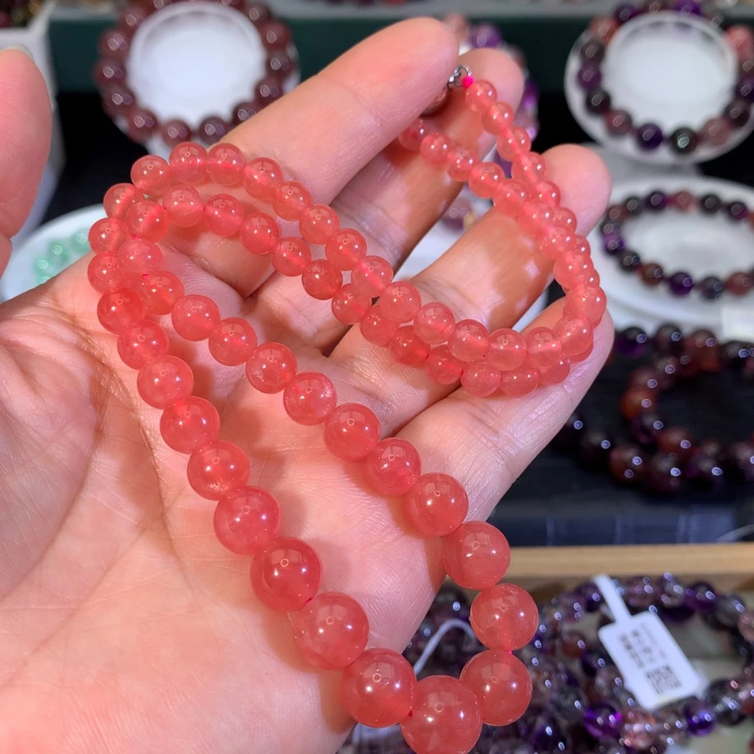 菱锰矿（红纹石）项链未镶嵌@***❤项链