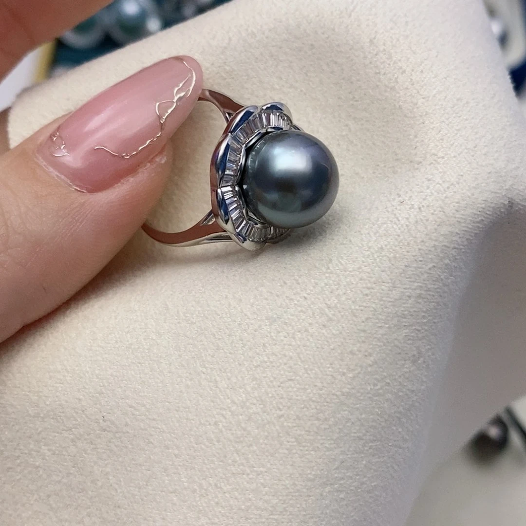 【闪购商品】海水珍珠戒指银S925镶嵌67