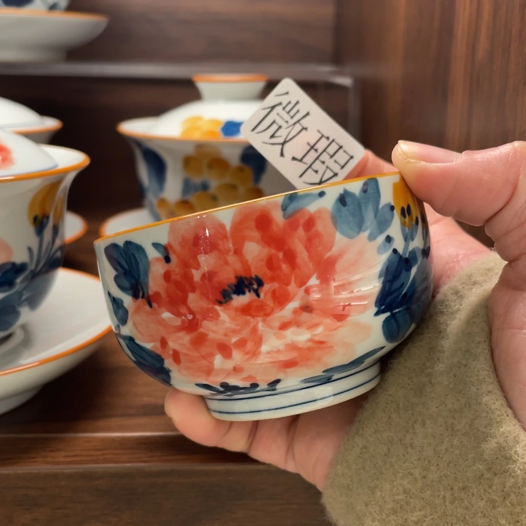有瑕釉下彩纯手绘