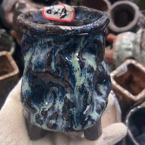 红陶粗陶花盆手工