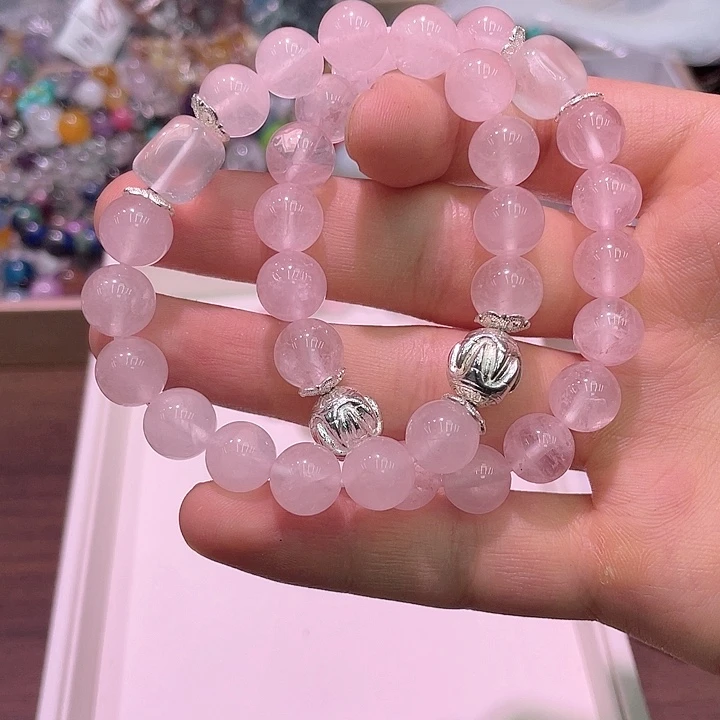 水晶手链未镶嵌20粉