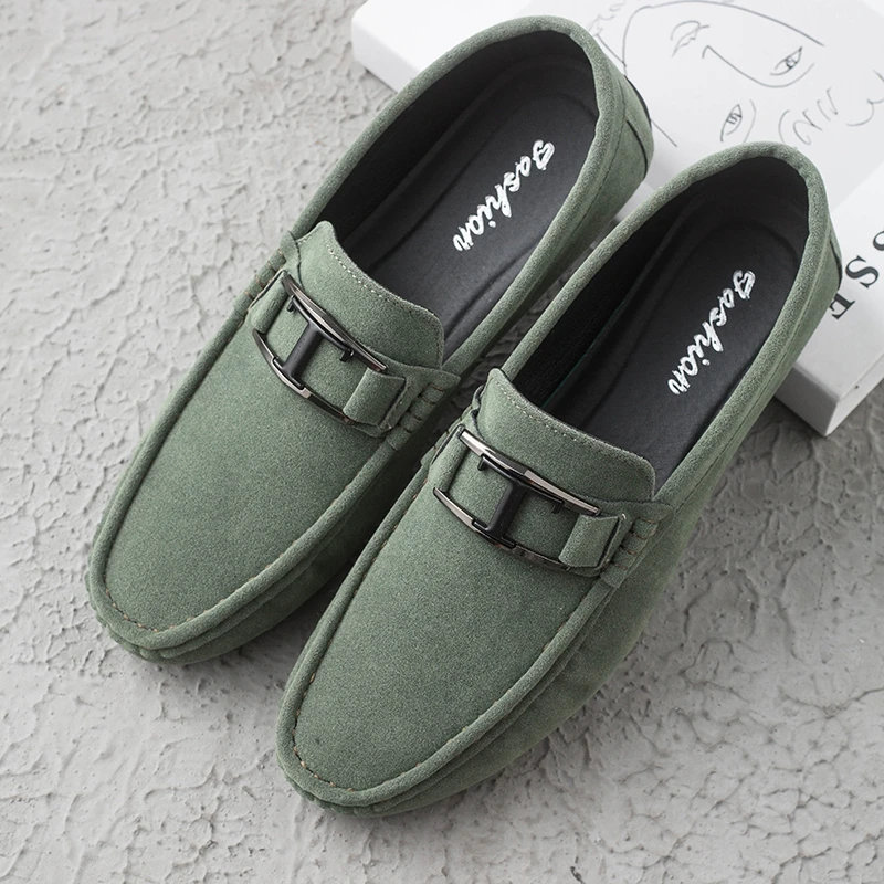 2025年秋季新款男士软底豆豆鞋韩版潮休闲鞋懒人低帮一脚蹬驾车鞋